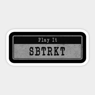 Sbtrkt // Vintage Fanart Tribute Sticker